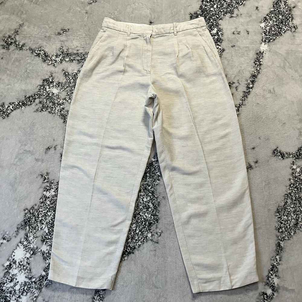 Wilfred Pants Womens Size 14 Tencel Blend Pleated Front Trouser Wide Leg